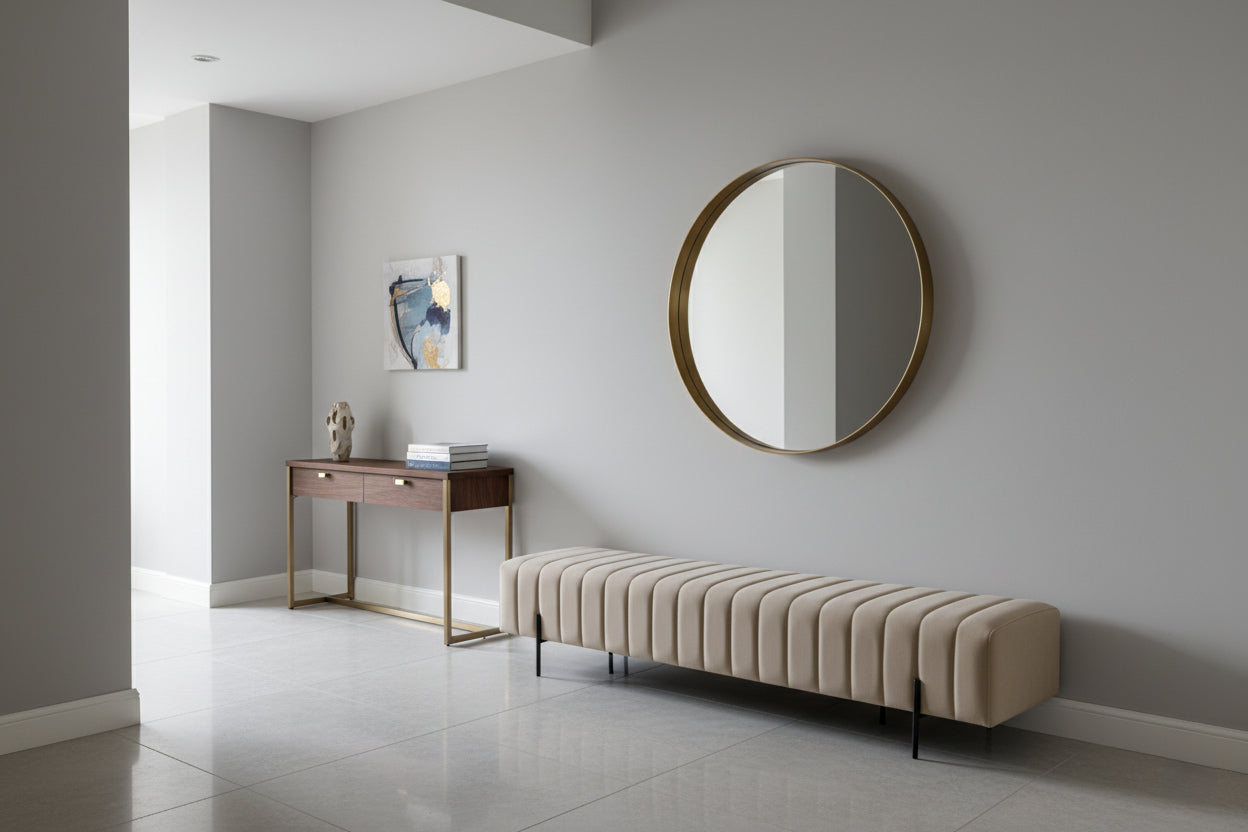 CARLO CONTINI i Luxe Ottoman Bench – Modern Minimalism with Timeless Sophistication