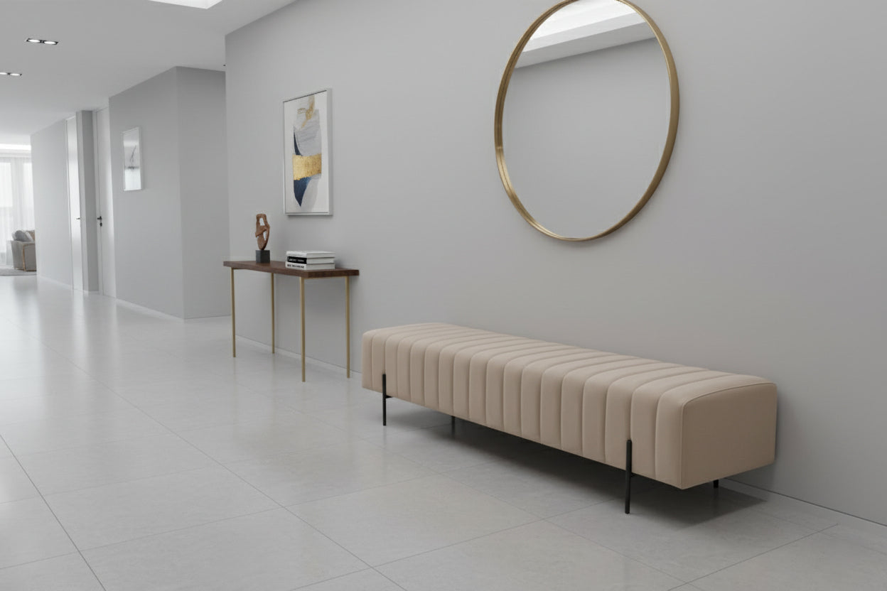 CARLO CONTINI i Luxe Ottoman Bench – Modern Minimalism with Timeless Sophistication