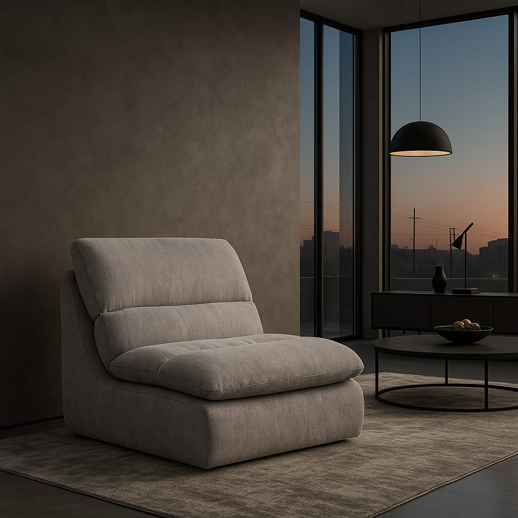 Chiffon Compressed Armless Lounge Chair