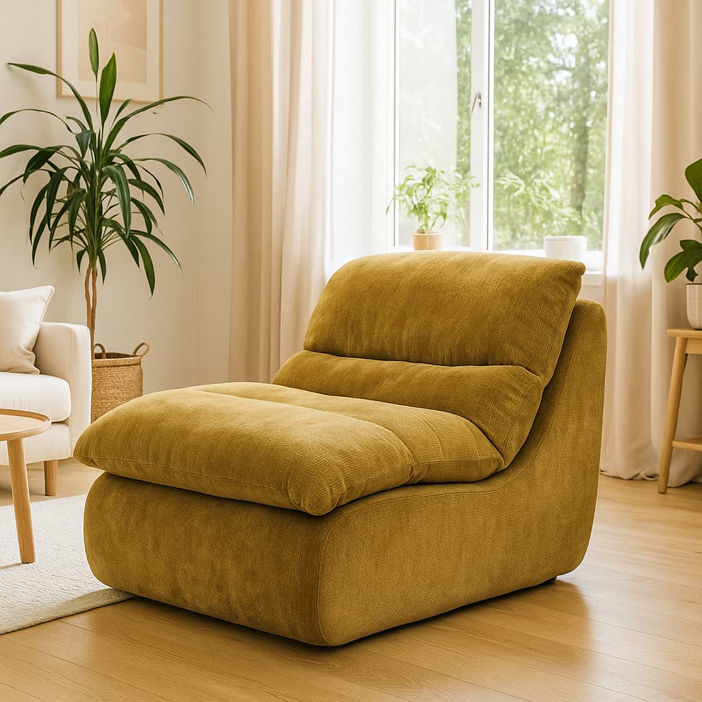 Chiffon Compressed Armless Lounge Chair