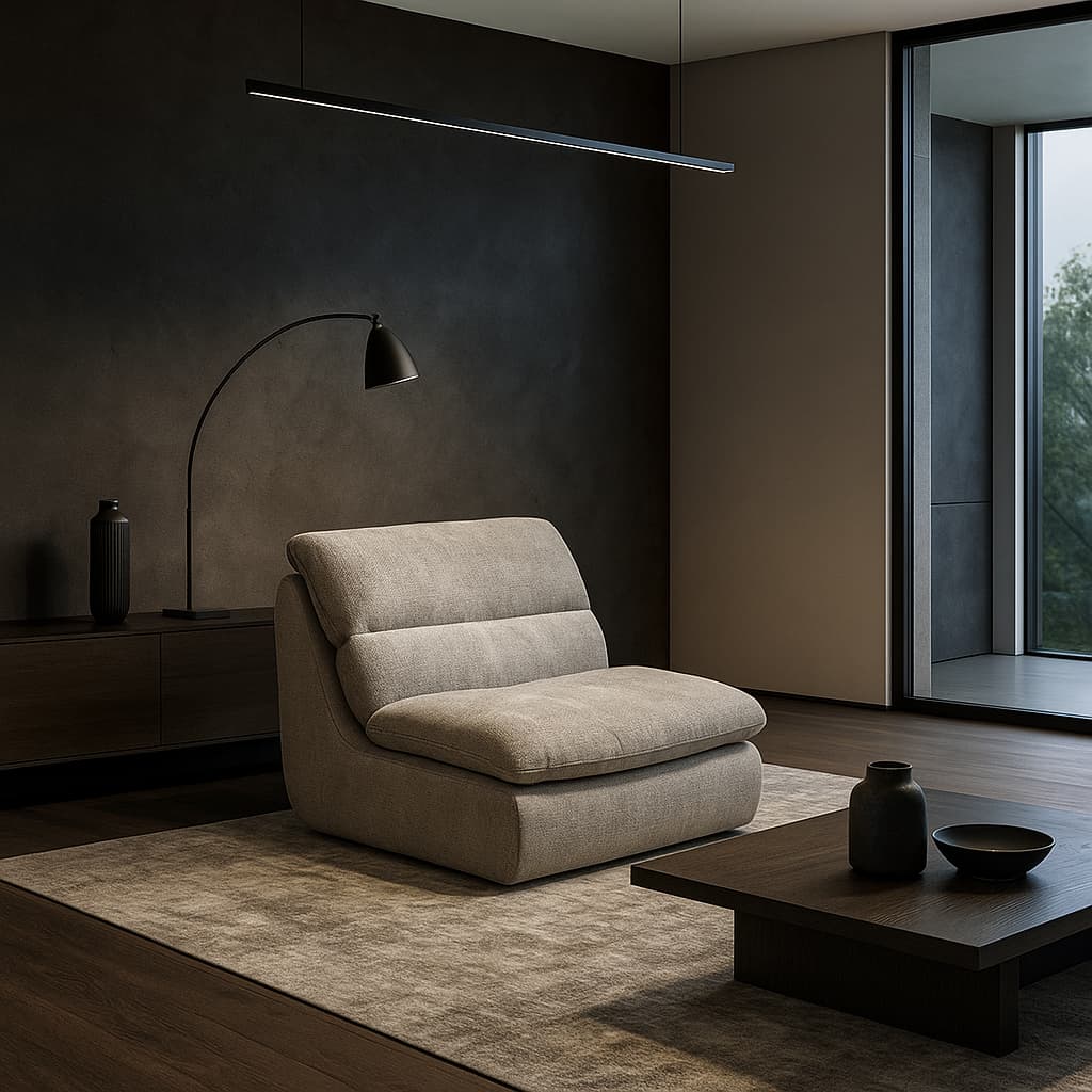 Chiffon Compressed Armless Lounge Chair