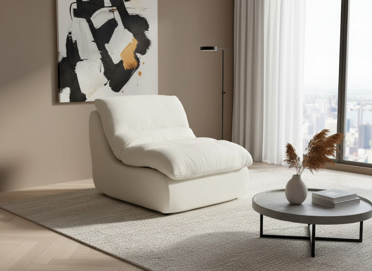 Chiffon Compressed Armless Lounge Chair