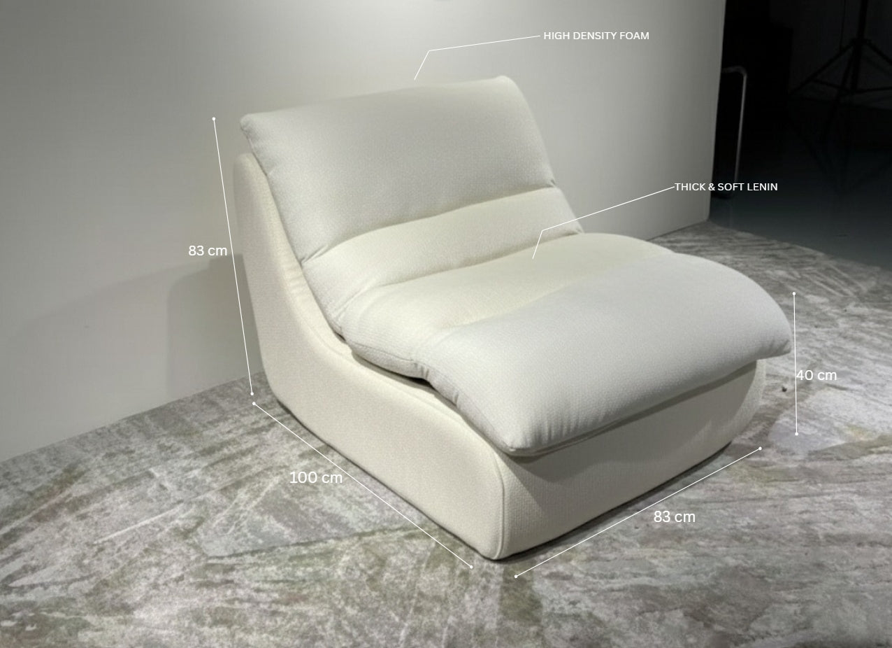 Chiffon Compressed Armless Lounge Chair
