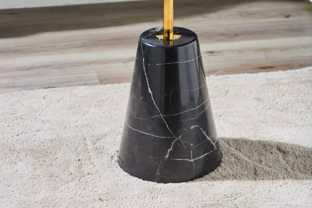 CLEO Side Table – Black Marble & Brushed Gold