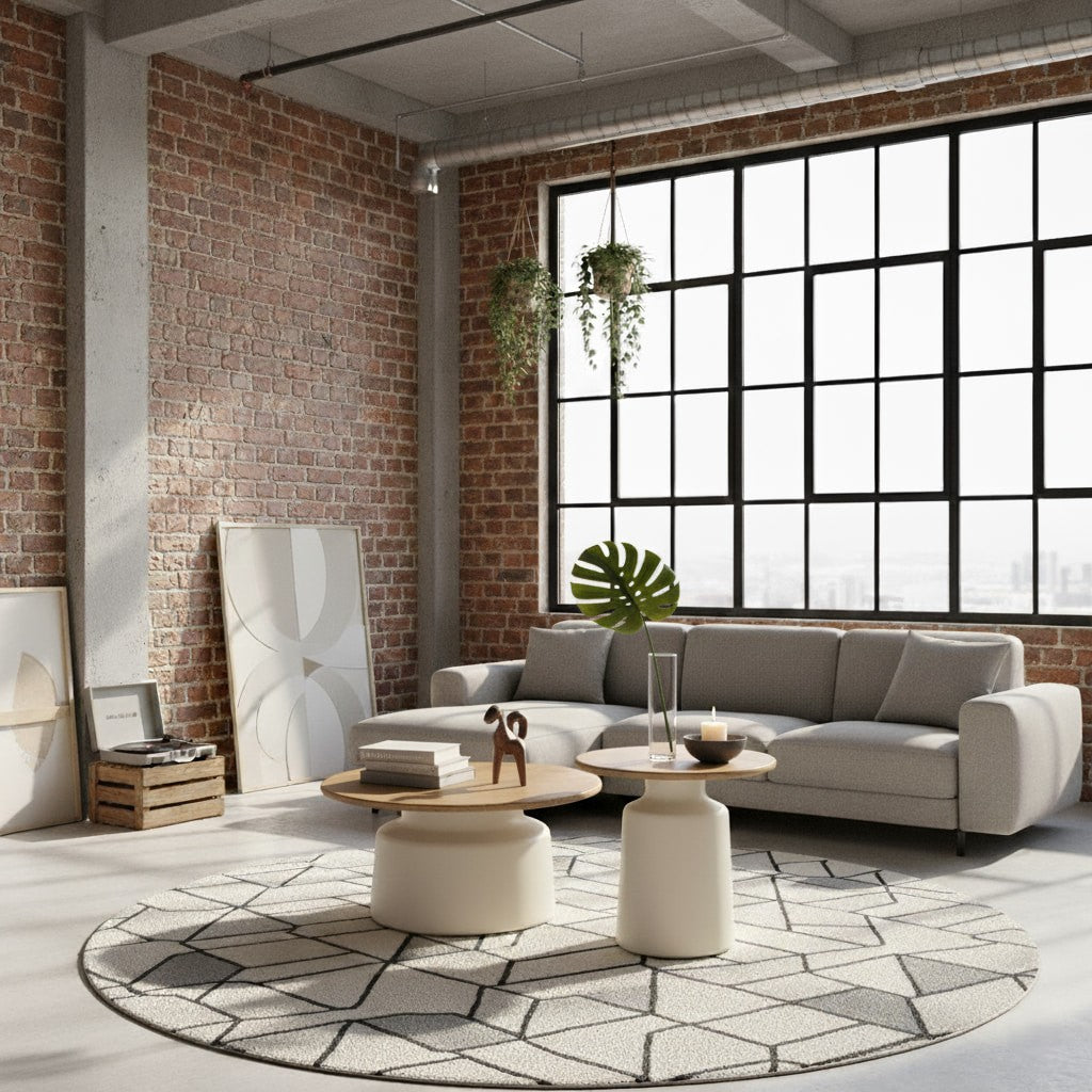 DOPPIO Coffee & Side Table Set – Contemporary Elegance in Wood and Ceramic Finish
