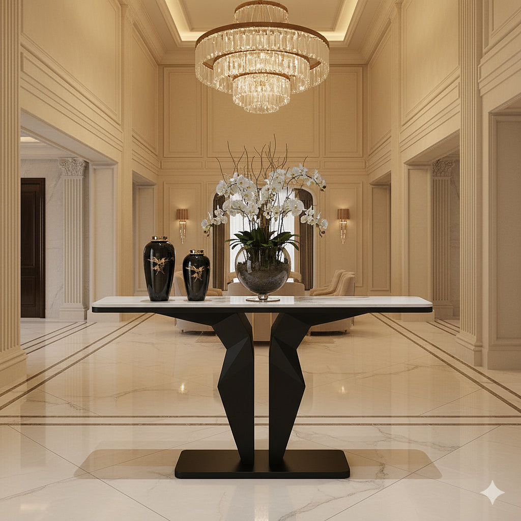 ECHO Geometric Console Table – Modern Elegance for Any Space