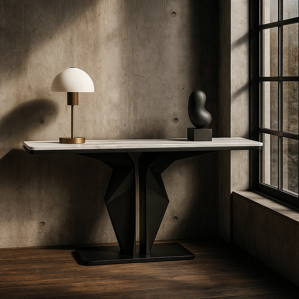 ECHO Geometric Console Table – Modern Elegance for Any Space