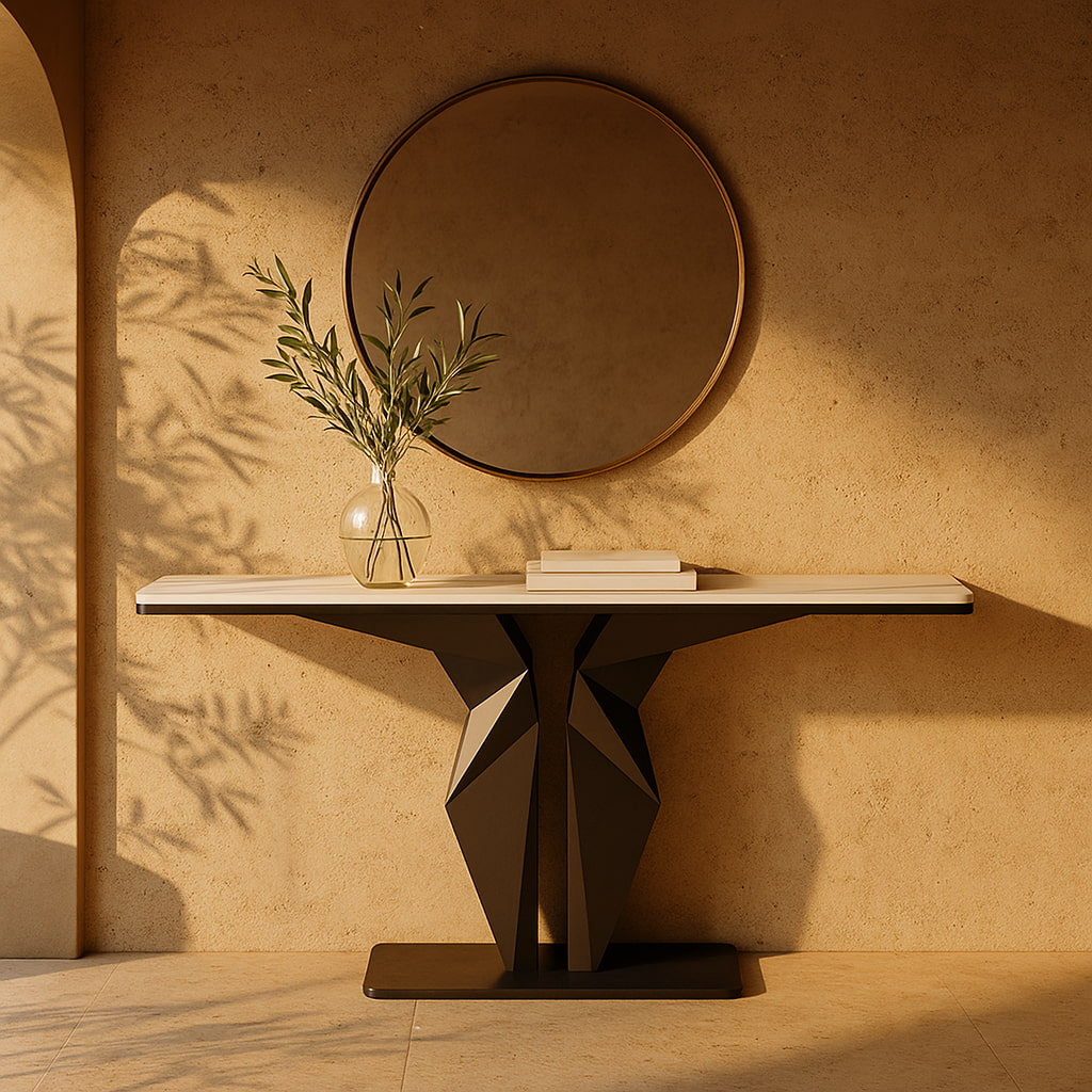 ECHO Geometric Console Table – Modern Elegance for Any Space