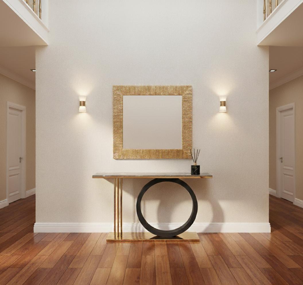 ECLIPSE Console Table – Bold Design with Timeless Gold Accents