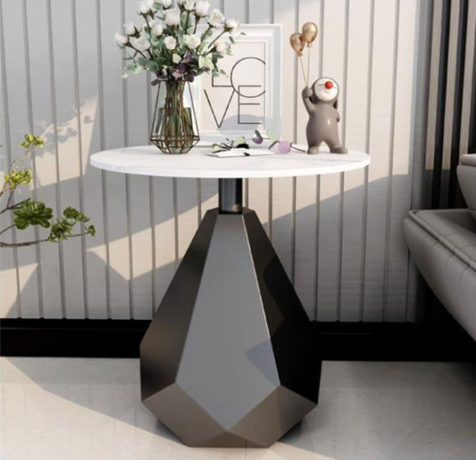 EMERALD Side Table – Marble & Carbon Steel