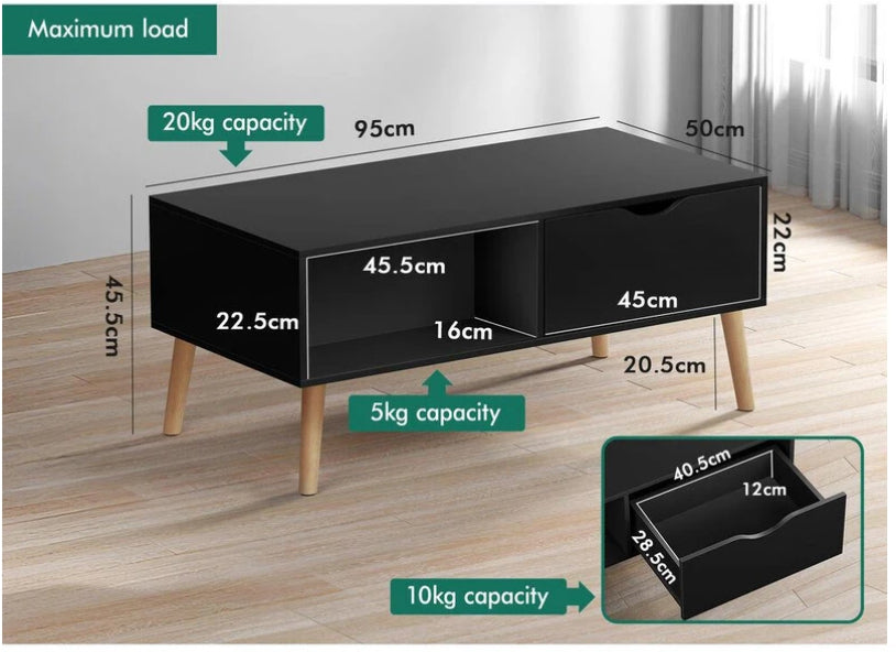 Nero tavola coffee table
