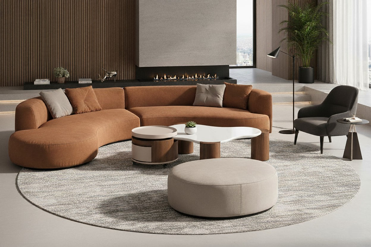 GUERRA Marble Coffee Table with Base & Storage – Modern Luxury