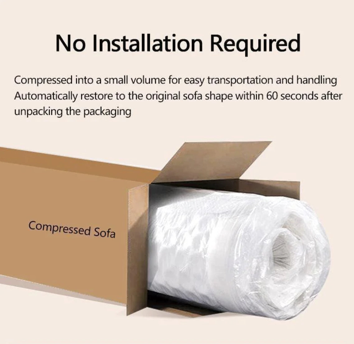 LUMI Multi-Functional Compression Sofa – No Assembly Required