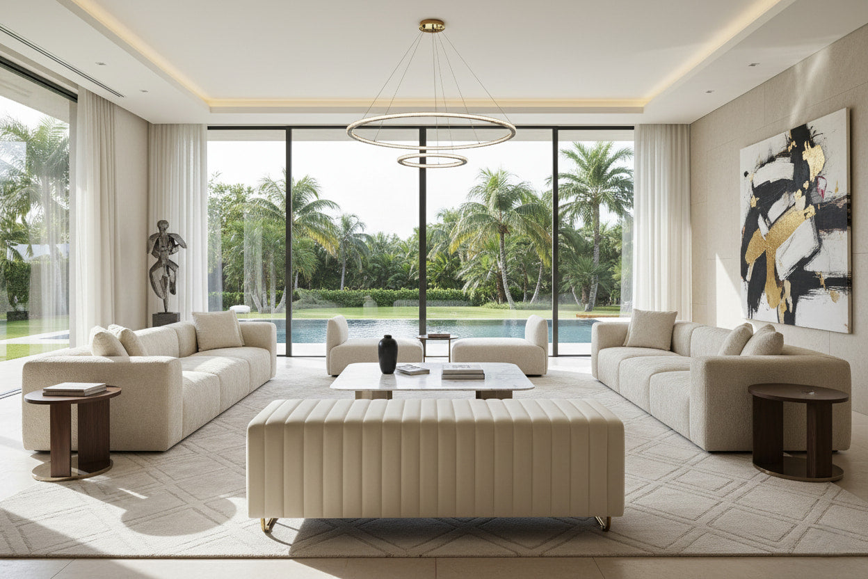 MAJESTIC Luxe Ottoman Bench – Modern Sophistication with Timeless Design