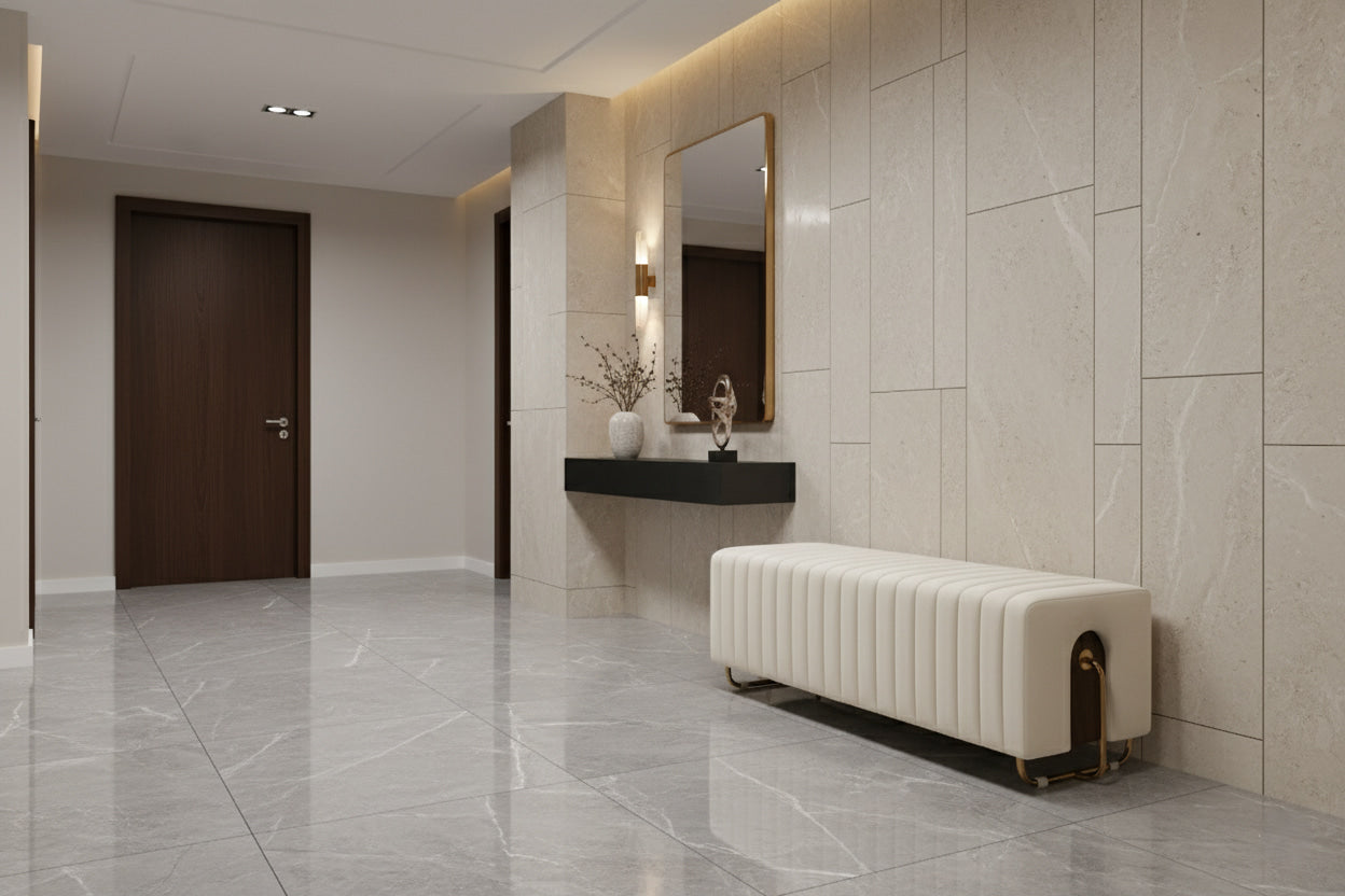 MAJESTIC Luxe Ottoman Bench – Modern Sophistication with Timeless Design