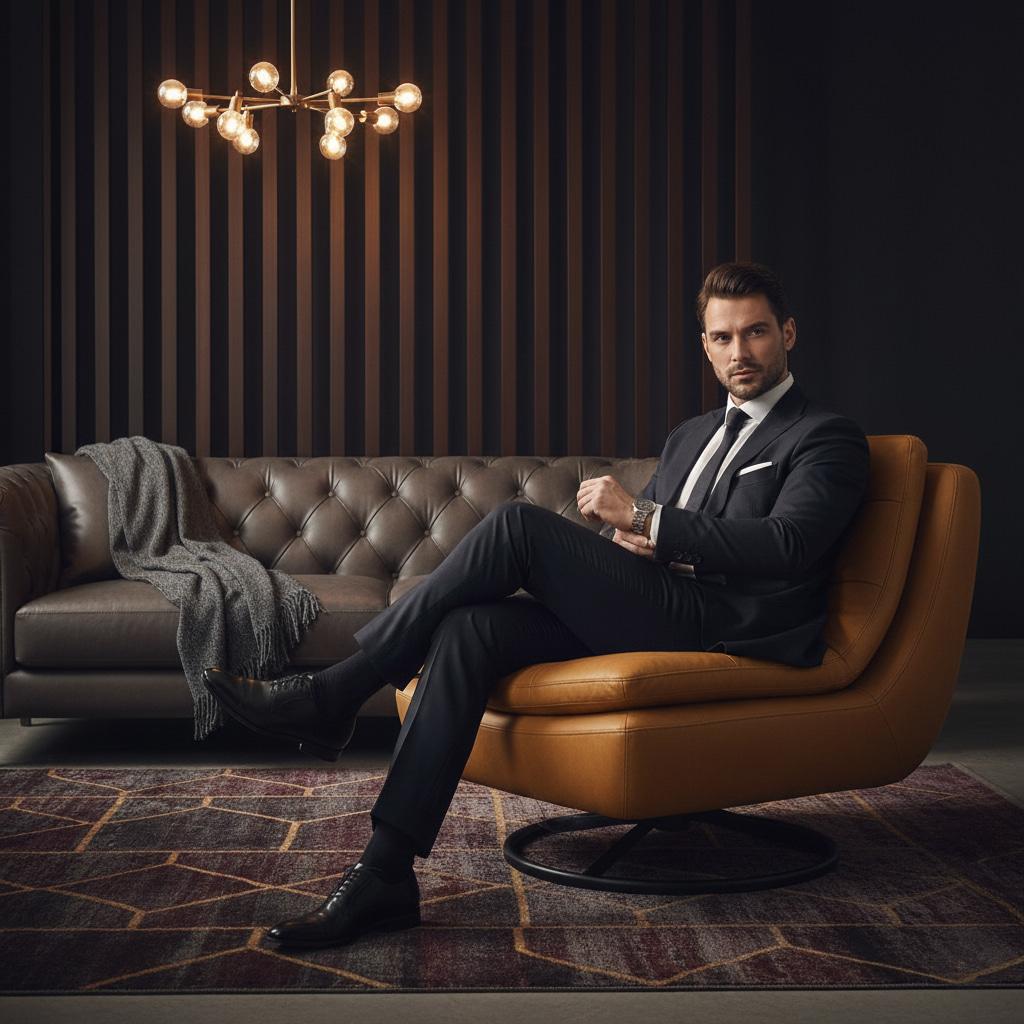 MARCELLO Swivel Rocking Chair – Luxury Comfort in Motion