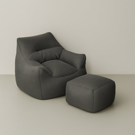 Nesta Compressed Lounge Chair & Footstool