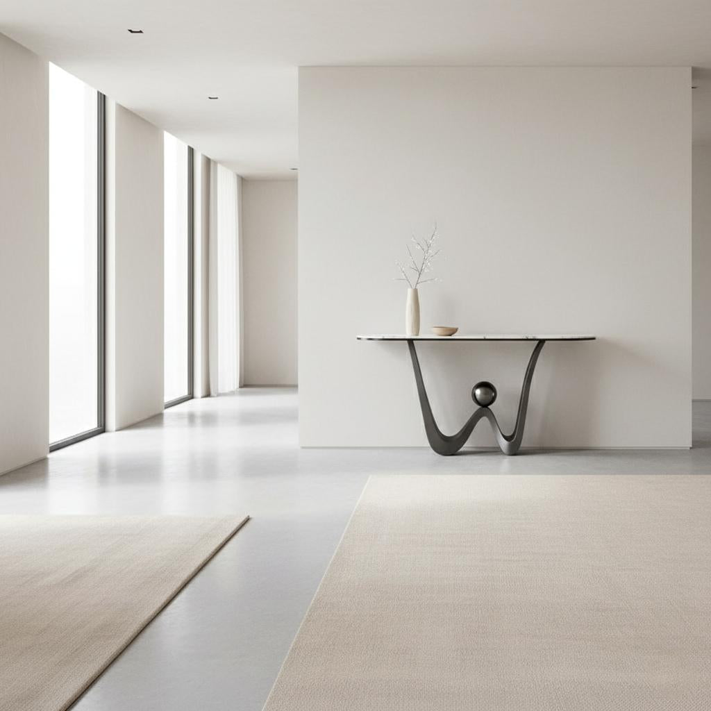 SAGITTARIUS Console Table – Sculptural Design with Marble Top