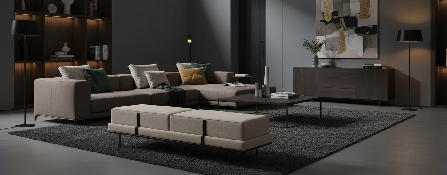 SAVOY Luxe Ottoman Bench – Contemporary Elegance with Modern Edge