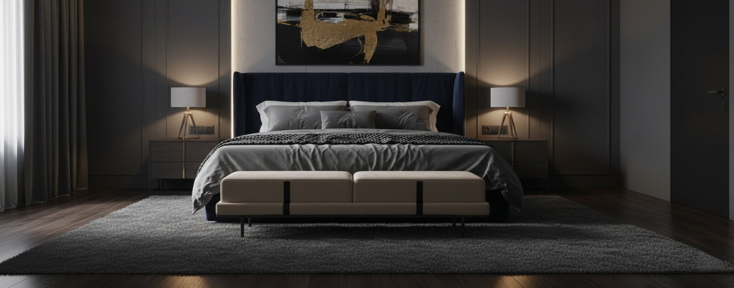 SAVOY Luxe Ottoman Bench – Contemporary Elegance with Modern Edge