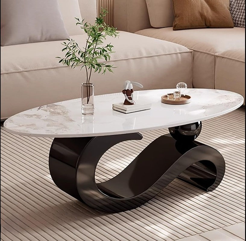 SEANA Coffee & Side Table Set – 12mm Marble Slate Stone