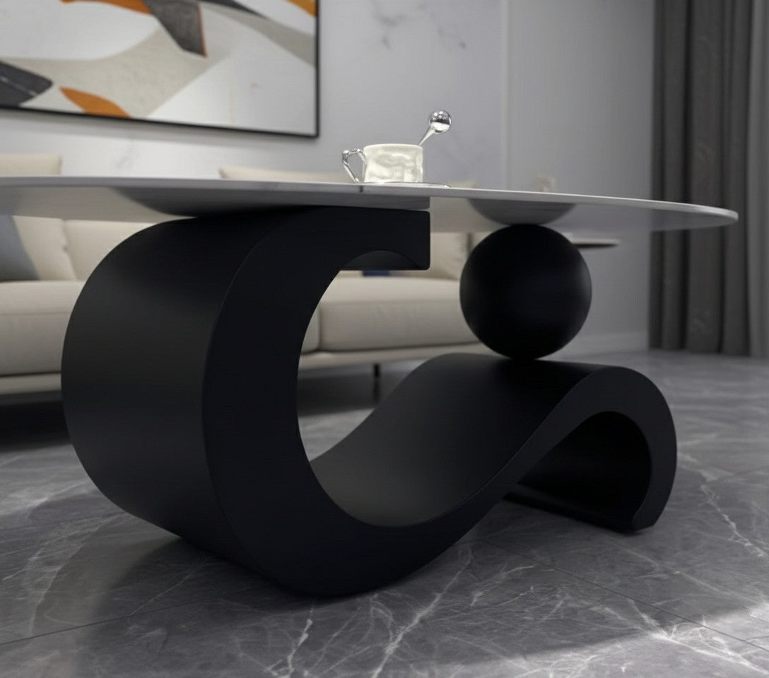 SEANA Coffee & Side Table Set – 12mm Marble Slate Stone