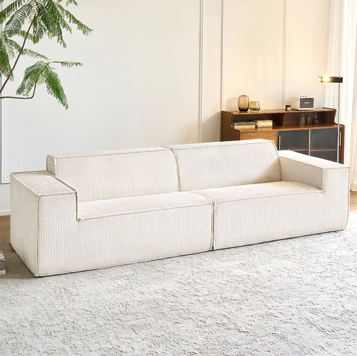 SOLENE Compressed 2-seater Sofa with Matching Ottoman –240CM