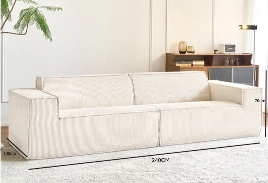 SOLENE Compressed 2-seater Sofa with Matching Ottoman –240CM