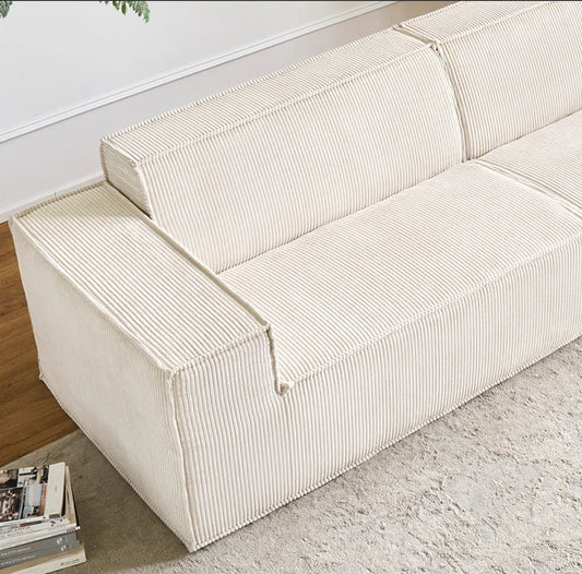 SOLENE Compressed 2-seater Sofa with Matching Ottoman –220CM