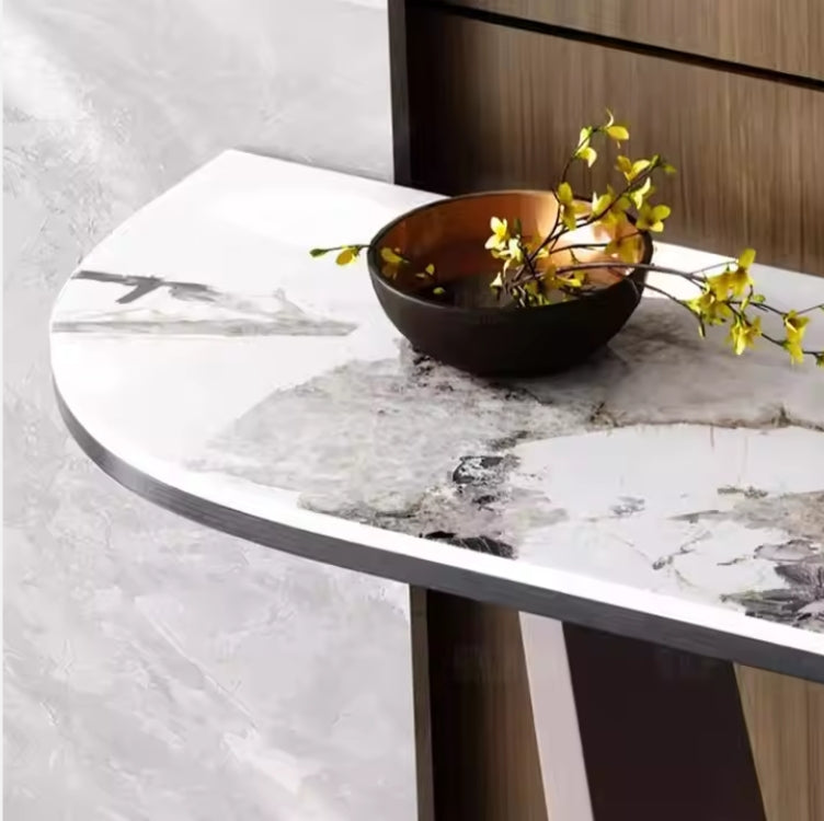 SAGITTARIUS Console Table – Sculptural Design with Marble Top