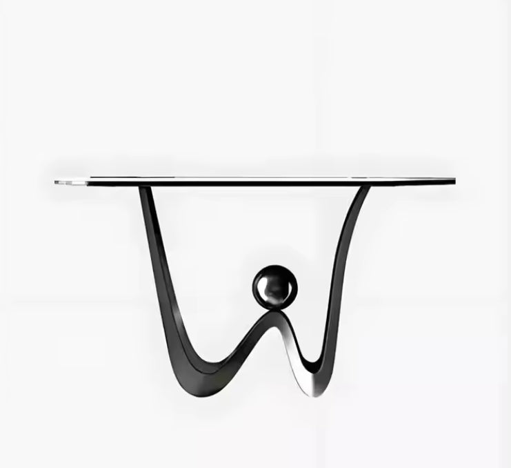 SAGITTARIUS Console Table – Sculptural Design with Marble Top