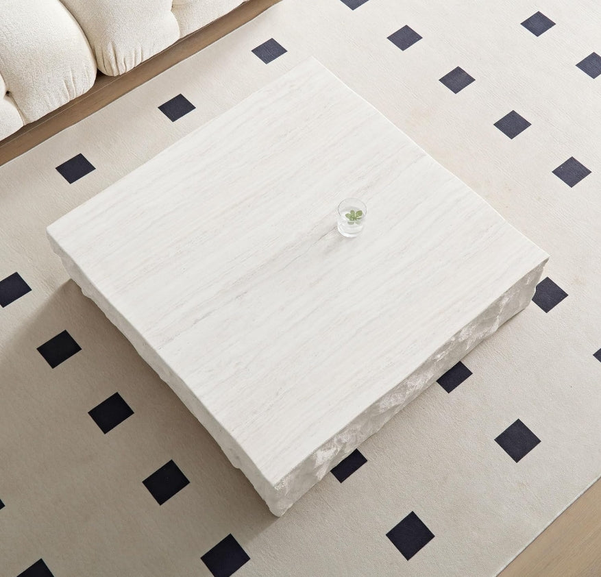 Auren Marble-Effect Coffee Table
