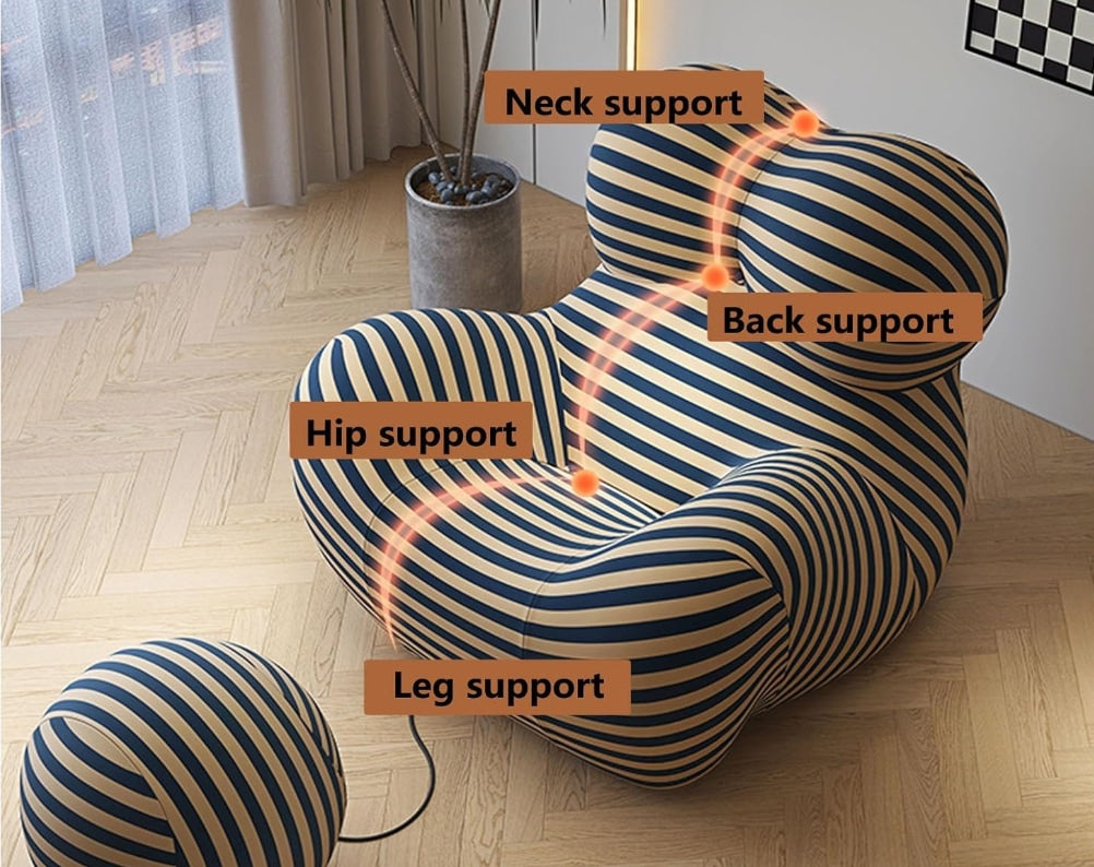 NEORA — Sculptural Lounge Chair with Footrest