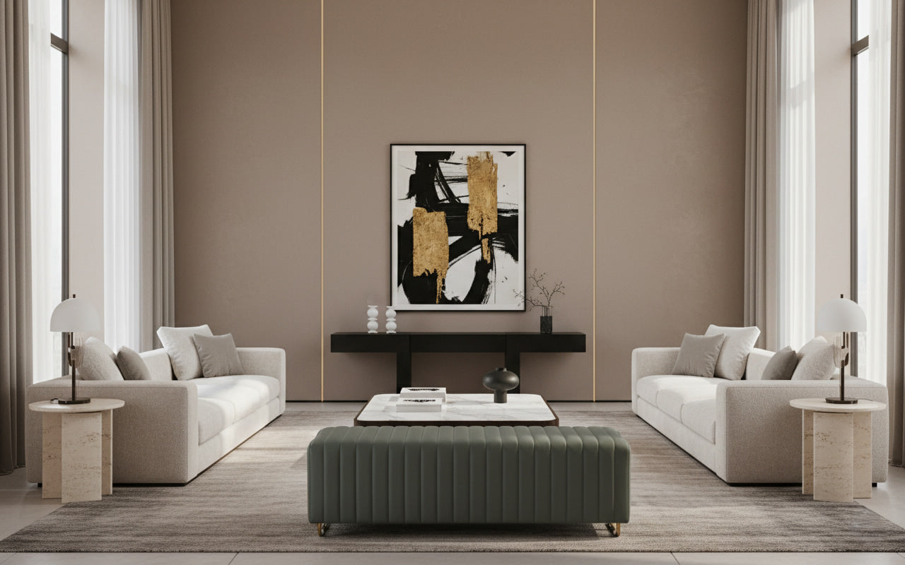 VERT MAJESTIC Luxe Ottoman Bench – Modern Sophistication with Timeless Design
