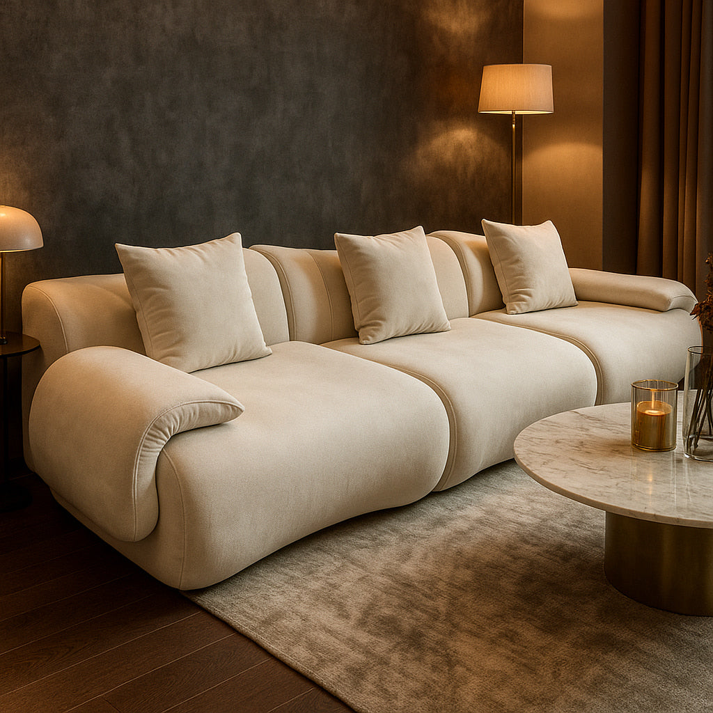 YASMINA 3-Seater Sofa – Modern Luxury Comfort   300L X 110D X65H