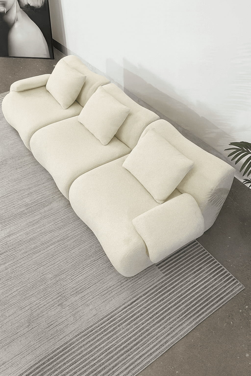 YASMINA 3-Seater Sofa – Modern Luxury Comfort   300L X 110D X65H