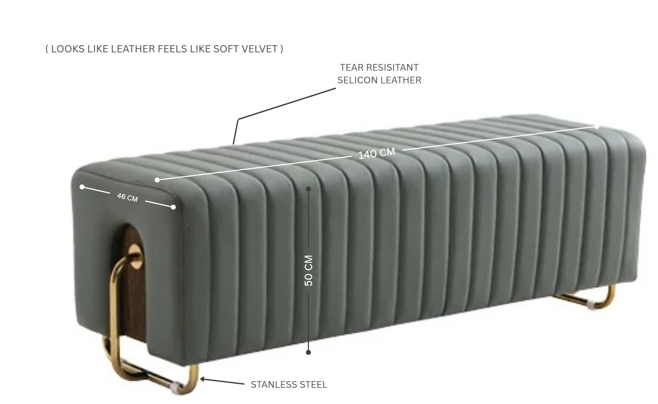 VERT MAJESTIC Luxe Ottoman Bench – Modern Sophistication with Timeless Design