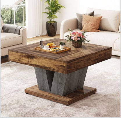 Soledad Sculptural Coffee Table – Warm Rustic Elegance