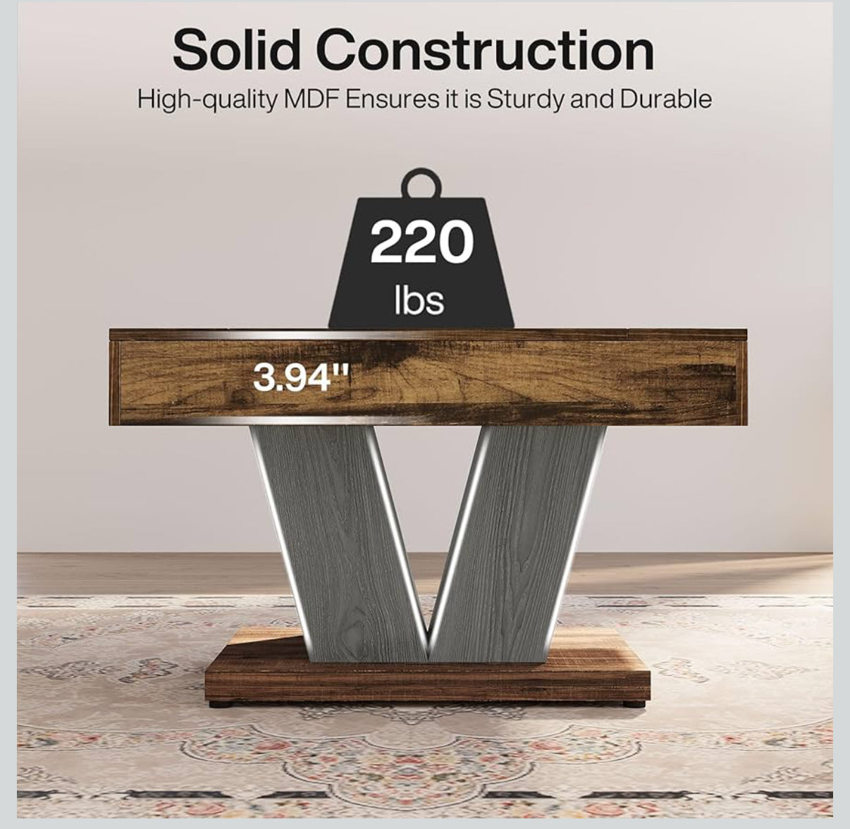 Soledad Sculptural Coffee Table – Warm Rustic Elegance