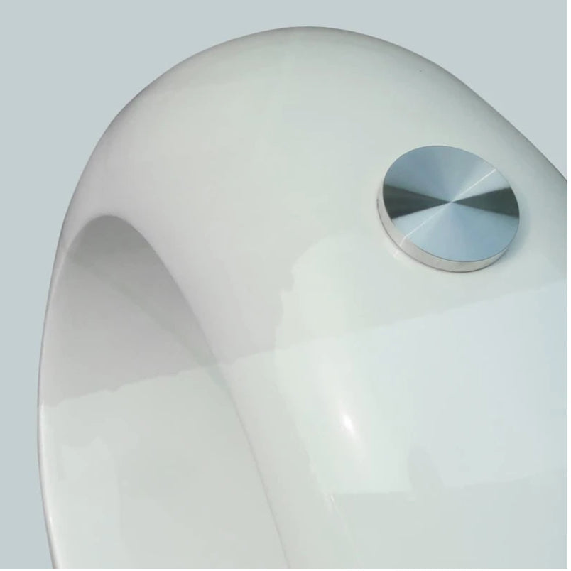 Oscar Coffee Table with Oval Glass Top High Gloss White