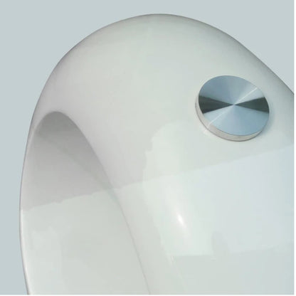 Oscar Coffee Table with Oval Glass Top High Gloss White