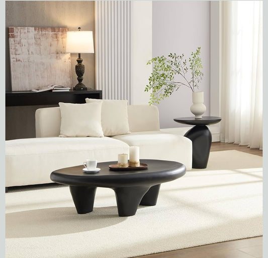 Esmeralda Sculptural Coffee Table Set – Refined Modern Elegance
