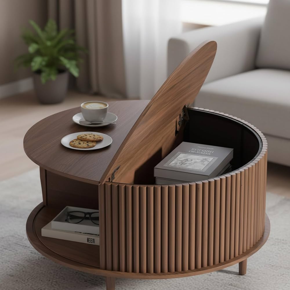 Janine Fluted Storage Coffee Table