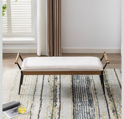 Noa Wooden Armrest Ottoman