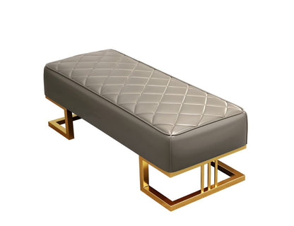 ASTORIA  Coffee Grey PU Leather Ottoman Bench
