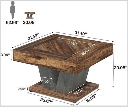 Soledad Sculptural Coffee Table – Warm Rustic Elegance