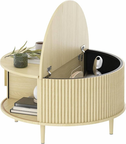 Janine Fluted Storage Coffee Table