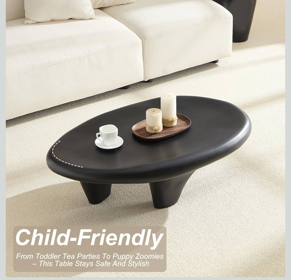 Esmeralda Sculptural Coffee Table Set – Refined Modern Elegance