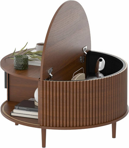 Janine Fluted Storage Coffee Table