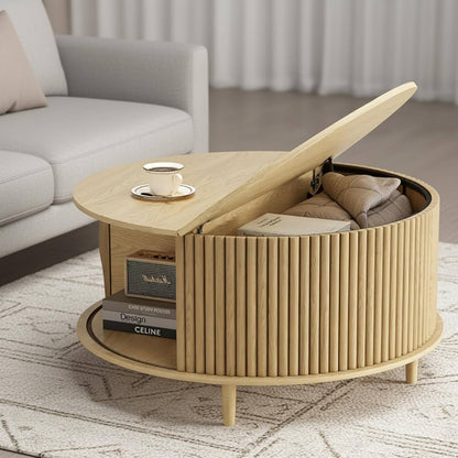 Janine Fluted Storage Coffee Table